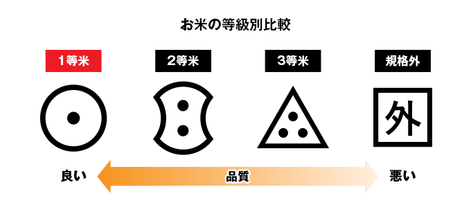 お米の等級別比較