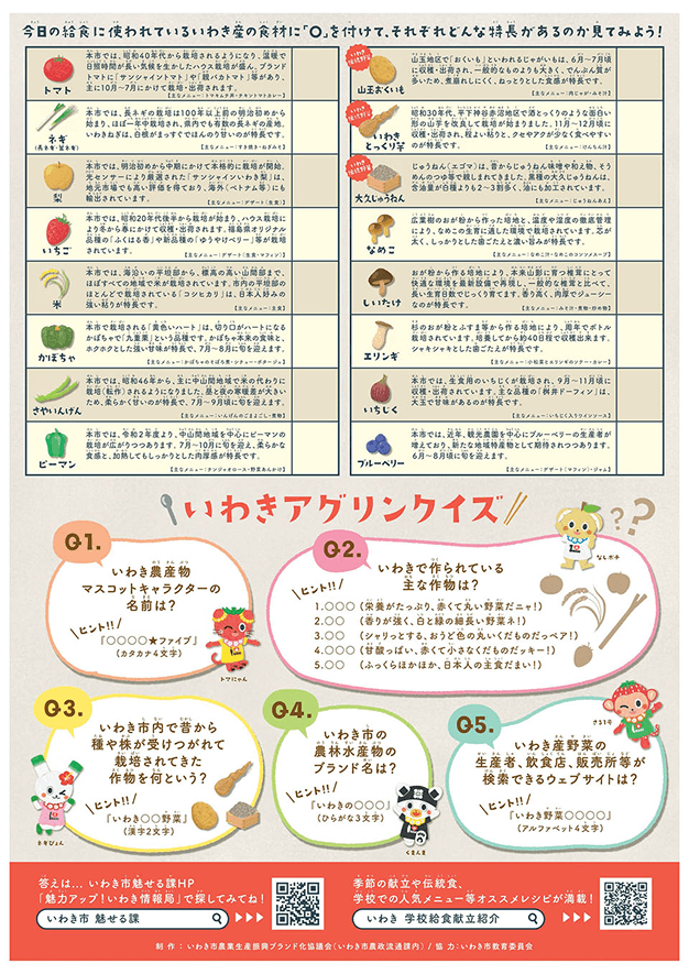 地産地消給食 食材マップ2